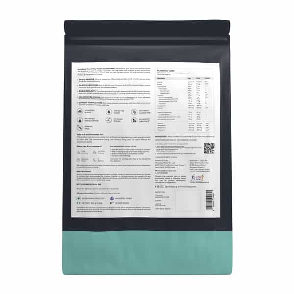 Nutrabay Pure 100% Whey Protein Concentrate Unflavoured - 500G