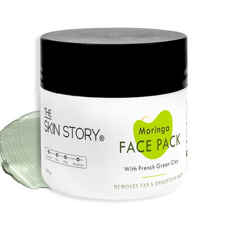 The Skin Story Moringa Face Pack For Deep Cleansing | Tan | Blackheads | Dead Skin Cells 100 G