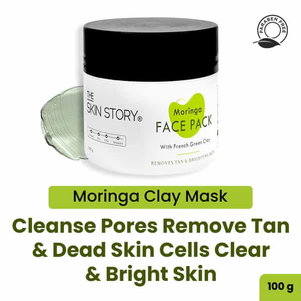 The Skin Story Moringa Face Pack For Deep Cleansing | Tan | Blackheads | Dead Skin Cells 100 G