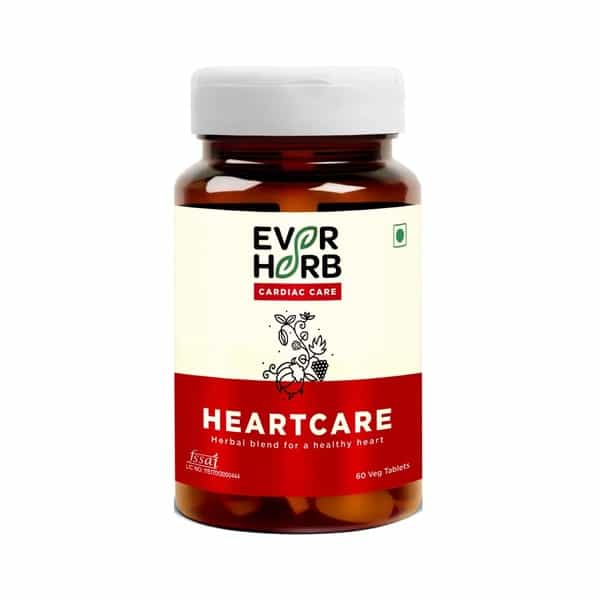Everherb (By Pharmeasy) Heartcare - Blend Of 6 Powerful Herbs - Controls Blood Pressure-Bottle Of 60