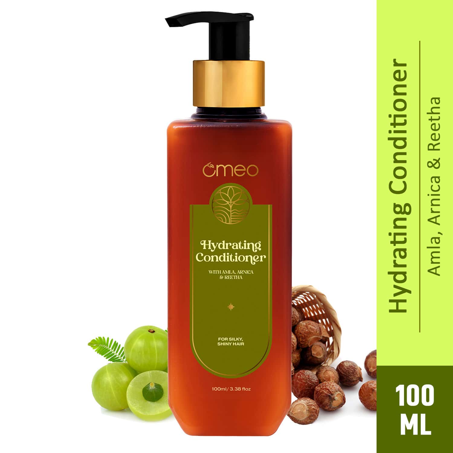 Omeo Hydrating Conditioner With Natural Extracts Of Reetha & Amla | For Men & Women (100ml)
