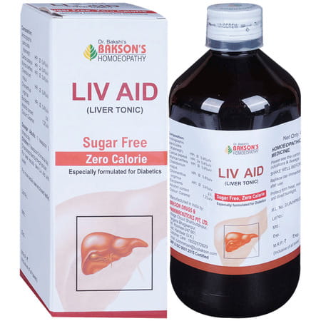 Baksons Homoeopathy Liv Aid Liver Tonic Sugar Free 450 Ml