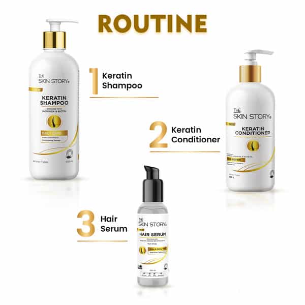 The Skin Story Anti Frizz Hair Serum With Vit E Argan Oil Uv Protection For Smooth Shiny Hair 100Ml