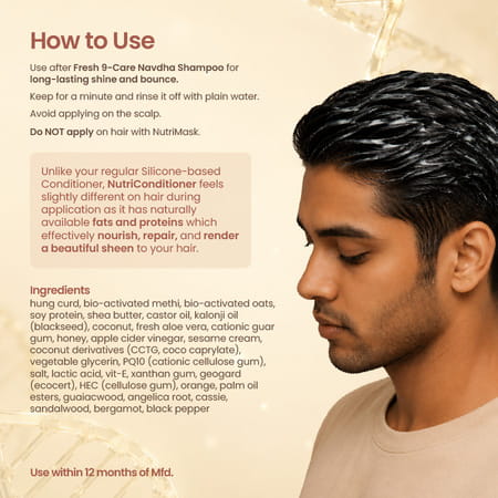 Nat Habit Castor Black Seed Conditioner | Manageable Hair | Men's Revital | Castor & Curd - 150Ml