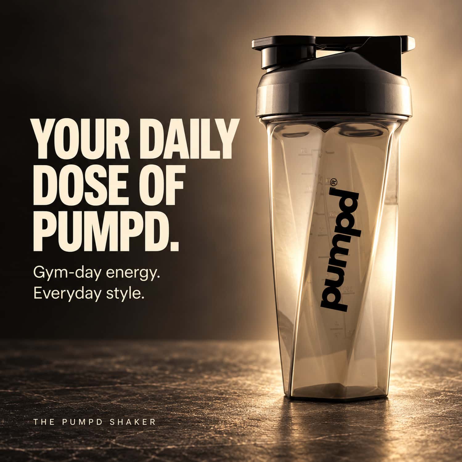 Pumpd Geometric Design Protein Shaker Bottle For Gym 700ml
