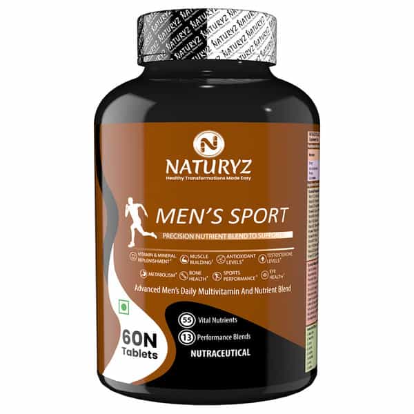 Naturyz Men's Sport Multivitamin With 55 Vital Nutrients & 8 Performance Blends (60 Tablets)