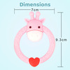 R For Rabbit Giraffe Teether Pink