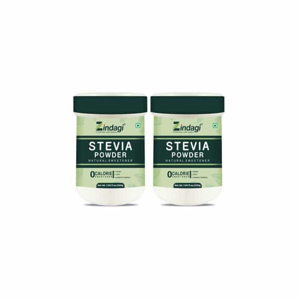Zindagi Stevia Sugar Powder|100% Natural Sugarfree Spoonful|Diabetic Friendly|200 Gm|Pack Of 2