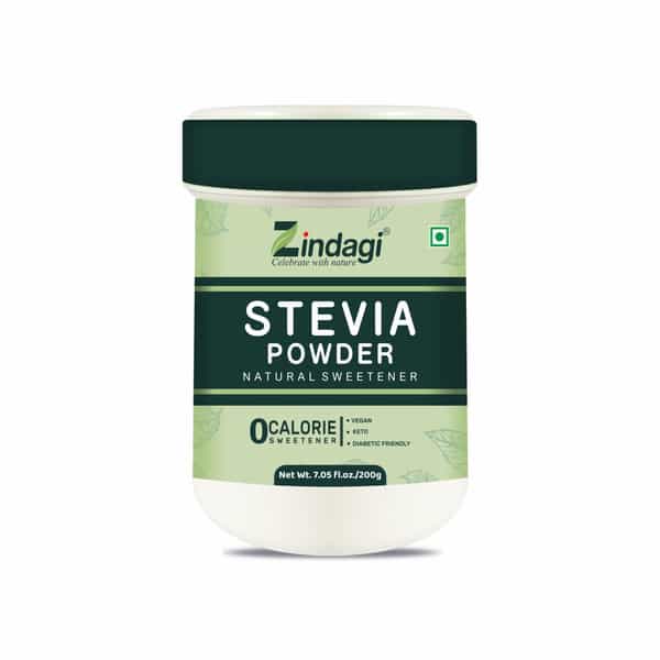Zindagi Stevia Sugar Powder|100% Natural Sugarfree Spoonful|Diabetic Friendly|200 Gm|Pack Of 2