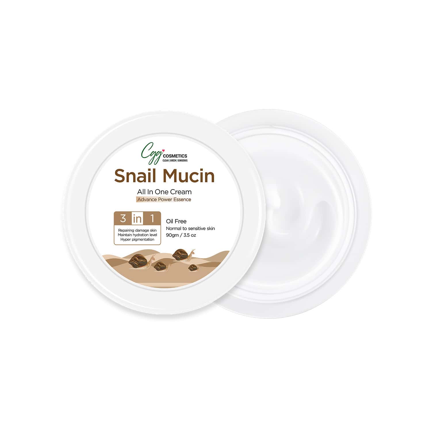 Cgg Cosmetics Snail Mucin All In One Cream 90g