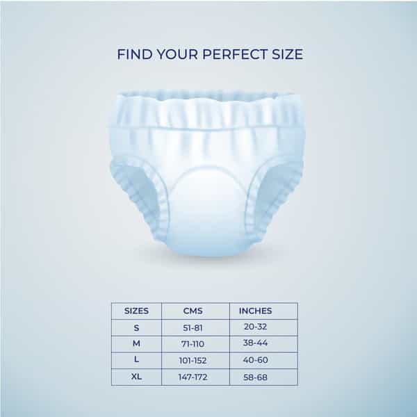 Medisuperdry Adult Diaper Pants Large | Pull-Ups | Elastic Waist Size 101-152 Cm | 10 Piece