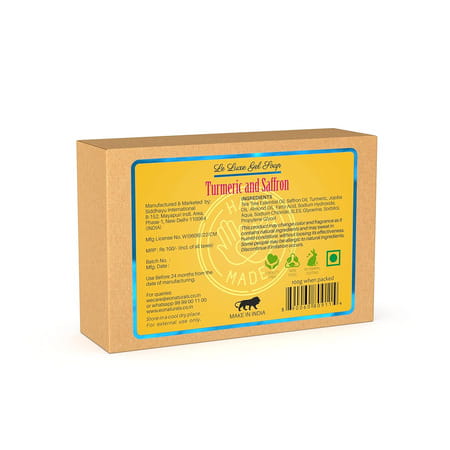 Eo Naturals Le Luxe Gel Soap Gel Bar With Skin Conditioners 100 Gm (Turmeric & Saffron)