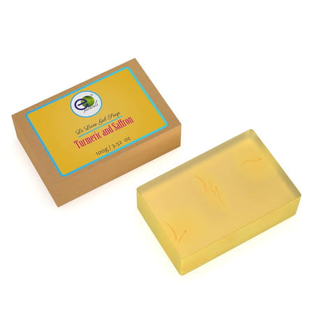Eo Naturals Le Luxe Gel Soap Gel Bar With Skin Conditioners 100 Gm (Turmeric & Saffron)