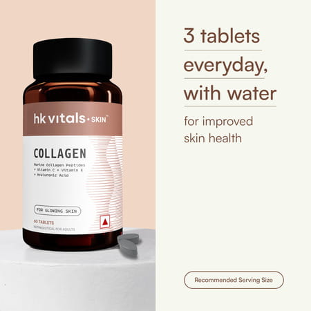 Hk Vitals Collagen Tablets | 3000Mg | For Skin Glow (60 Tablets)