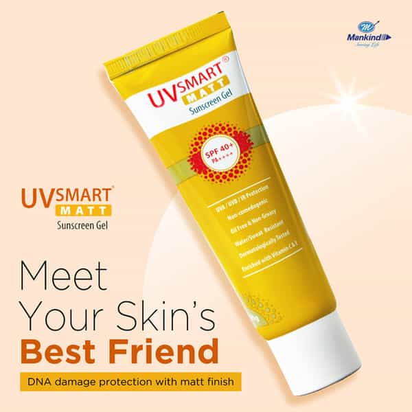 Uvsmart Matt Spf 40+ Sunscreen Gel 50 Gm