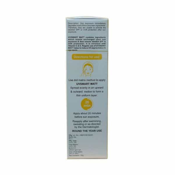 Uvsmart Matt Spf 40+ Sunscreen Gel 50 Gm