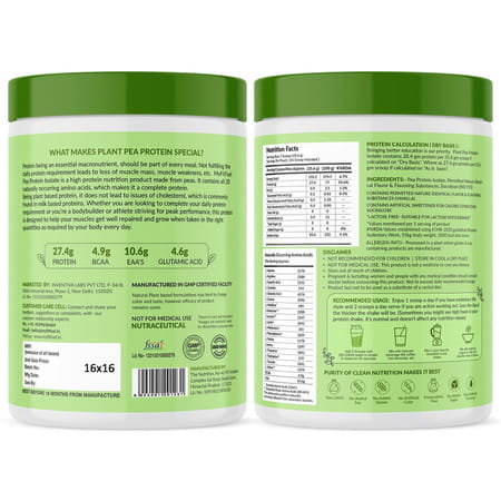 Myfitfuel Mff Plant Pea Protein 500 Gm (1.1 Lbs) Gourmet Vanilla Creme|Easy To Digest Protein Powder