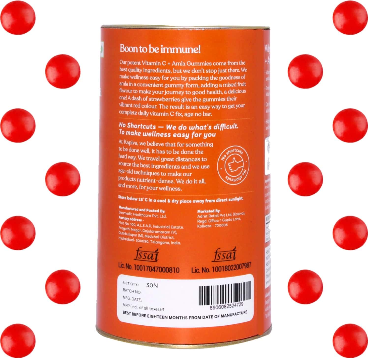 Buy KAPIVA VITAMIN C + AMLA GUMMIES 2 IN 1 IMMUNITY BOOSTER GELATIN