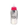 Buddsbuddy Rio Stainless Steel Feeding Bottle Regular Neck - 180Ml Pink
