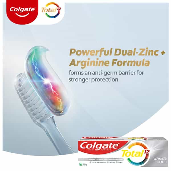 Colgate Total 240G (120G X 2 | Pack Of 2) Whole Mouth Health | (Advanced Health | Saver Pack)