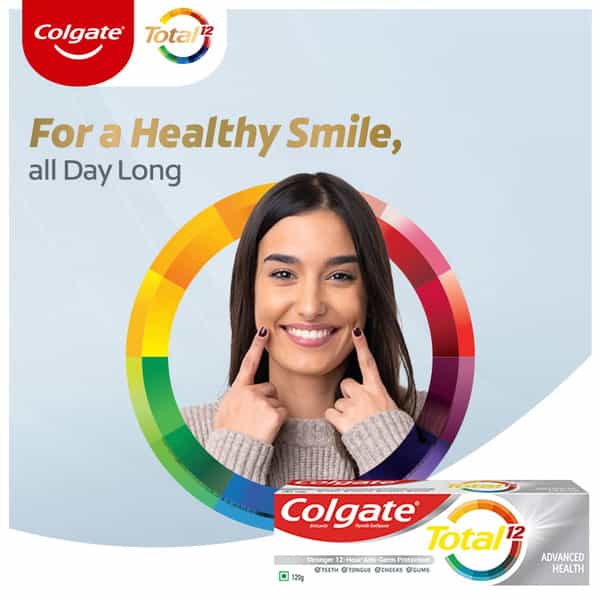 Colgate Total 240G (120G X 2 | Pack Of 2) Whole Mouth Health | (Advanced Health | Saver Pack)