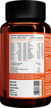 Hk Vitals Multivitamin Plus Men (30 Tablets) | Daily Multivitamin For Men | For Energy | Stamina