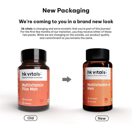 Hk Vitals Multivitamin Plus Men (30 Tablets) | Daily Multivitamin For Men | For Energy | Stamina