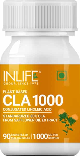 Inlife Cla Supplements 1000 80% Active Conjugated Linoleic Acid Men Women 1000Mg -90 Veg Capsules