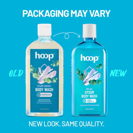 Hoop Epsom Body Wash - Morning Energy | Hand & Feet Soak | Workout Recovery | Destress (300ml)