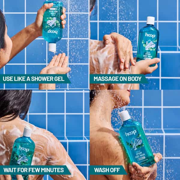 Hoop Epsom Body Wash - Morning Energy | Hand & Feet Soak | Workout Recovery | Destress (300Ml)