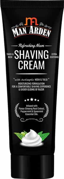 Man Arden Classic Shaving Brush With Extra Soft Bristles + Refreshing Neem Shaving Cream 100G