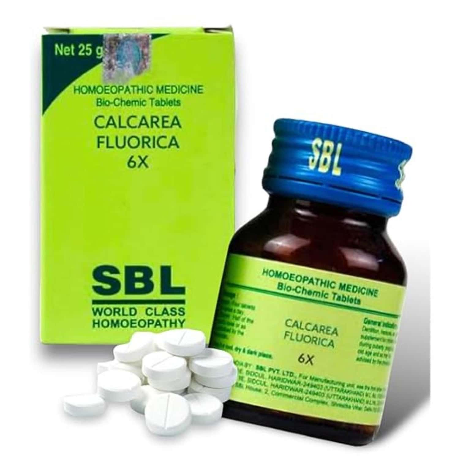 Sbl Calcarea Fluorica Biochemic Tablet 6x 25 Gm Pack Of 3