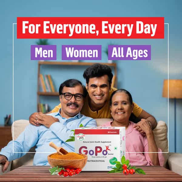 Gopo Rosehip Powder - Joints & Skin Health | Immunity - Full Family - 30 Sachets (2.32Gm Each)