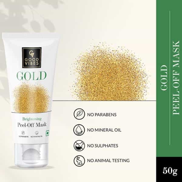 Good Vibes Gold Brightening Peel Off Mask- 50 Gm