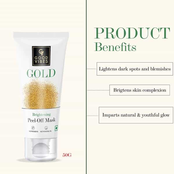 Good Vibes Gold Brightening Peel Off Mask- 50 Gm