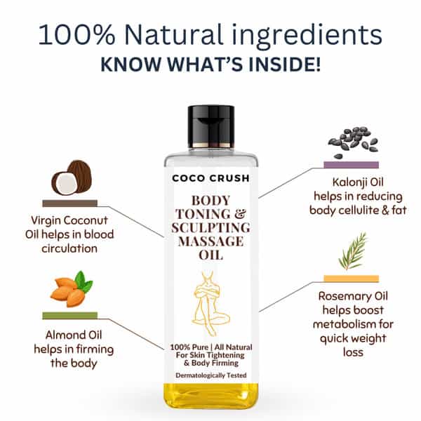 Coco Crush Body Toning & Sculpting Massage Oil - 200Ml
