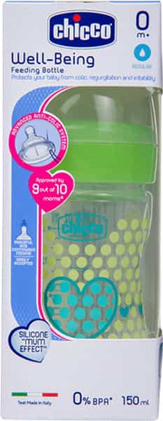 Chicco Wellbeing Pp Green Bottle 150 Ml