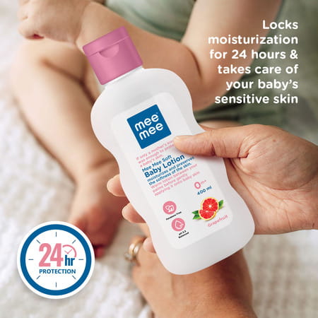 Mee Mee Moisturizing Baby Lotion | Face & Body | All Skin Type | Hypoallergenic | Ph Balance - 400ml