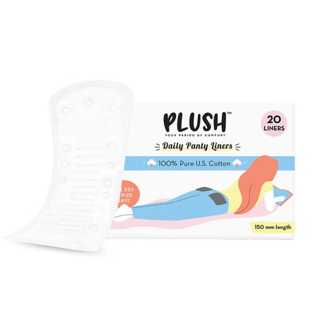 Plush Daily Ultra Thin Panty Liners For Women 20 Liners-150mm In Length