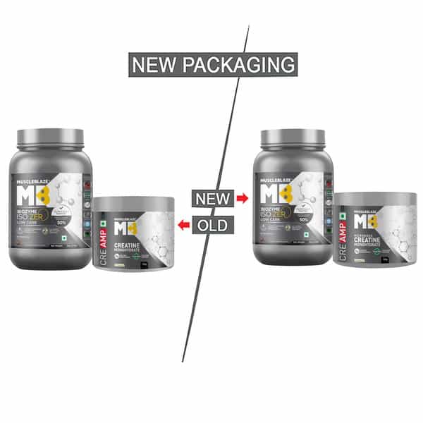 Muscleblaze Biozyme So-Zero | Low Carb (Ice Cream Chocolate | 1 Kg) & Creatine Monohydrate (100G)