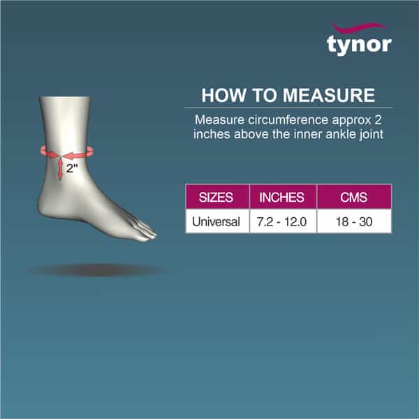 Tynor Ankle Splint Black Universal Size 1 Unit