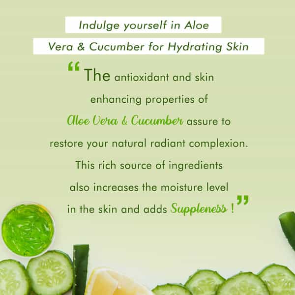 Nutriglow Natural's Aloe Vera & Cucumber Facial Kit With Hyaluronic Acid & Vitamin B5 -260Gm
