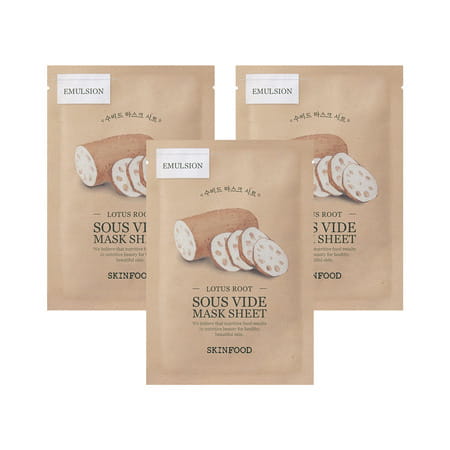 Skinfood Lotus Root Sous Vide Mask Sheet - Pack Of 3