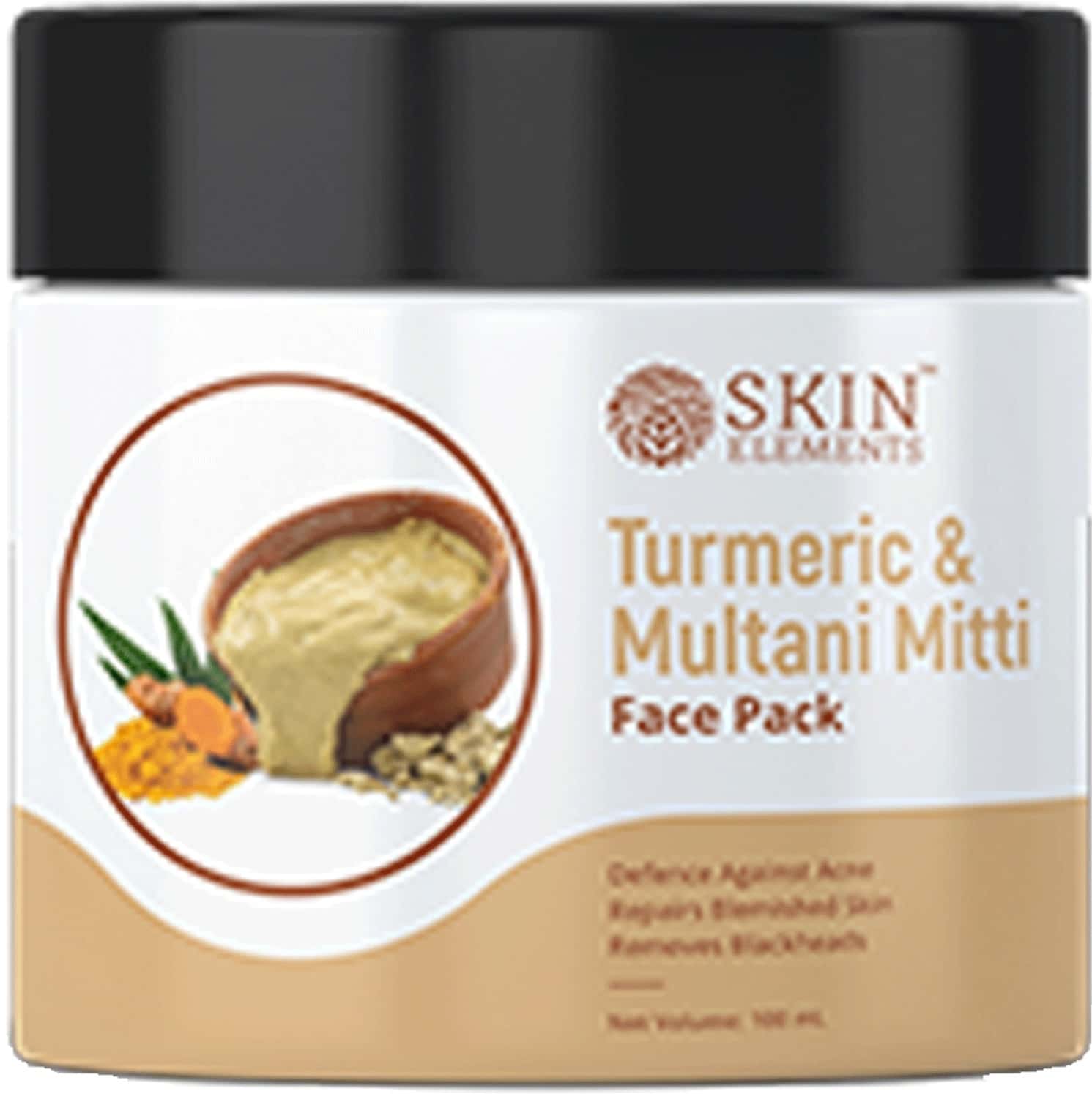 Skin Elements Turmeric (Haldi) & Multani Mitti (Fullers Earth) Face Pack - 100 Gm