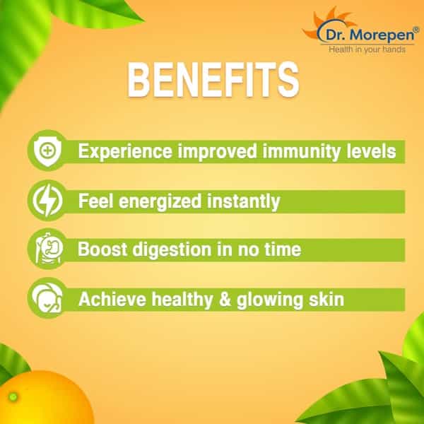 Dr. Morepen Immunity Fizz No Added Sugar | Vitamin C Zinc & Amla | Effervescent Tablets | 20 No's