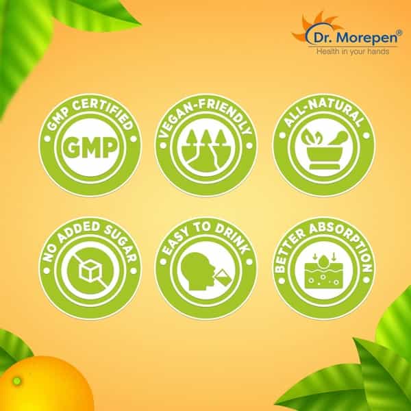 Dr. Morepen Immunity Fizz No Added Sugar | Vitamin C Zinc & Amla | Effervescent Tablets | 20 No's