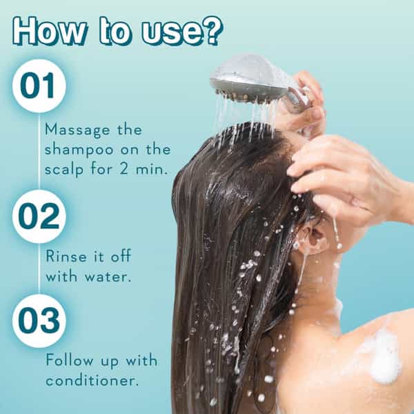 Wishcare Hydrating Aha Bha Anti Dandruff Shampoo - Sulfate & Paraben Free - 250 Ml