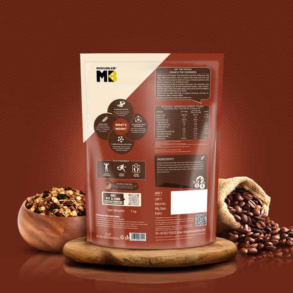 Muscleblaze High Protein Muesli (Blue Tokai Mocha Brew | 1Kg) | 24G Protein