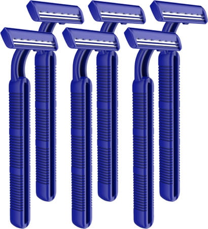Zlade Glide Ii Readyshaver Twin Blade Disposable Shaving Razor For Men - Pack Of 6 [Virtual Combos]