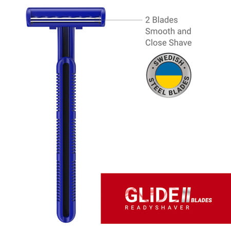 Zlade Glide Ii Readyshaver Twin Blade Disposable Shaving Razor For Men - Pack Of 6 [Virtual Combos]